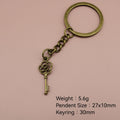 Metal Flower Key Keychain Bag Charm Gift view 2