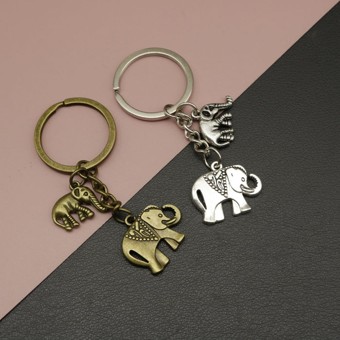 Metal Elephant Keychain Bag Charm Gift – Antique Copper