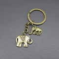 Metal Elephant Keychain Bag Charm Gift – Antique Copper view 3