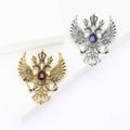 Vintage Alloy Double Headed Eagle Brooch For Men's Apparel view 1