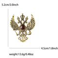 Vintage Alloy Double Headed Eagle Brooch For Men's Apparel view 4
