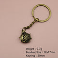 Metal Fish Keychain Bag Charm – Antique Copper view 2