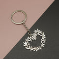 Zinc Alloy Wreath Heart Keychain Bag Charm Gift view 1