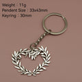 Zinc Alloy Wreath Heart Keychain Bag Charm Gift view 2
