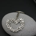 Zinc Alloy Wreath Heart Keychain Bag Charm Gift view 3