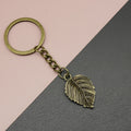 Metal Leaf Keychain Bag Charm view 1