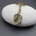 Metal Leaf Keychain Bag Charm view 3