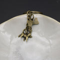 Metal Dog Tag Bone Paw Print Keychain Bag Charm view 3