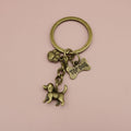 Metal Dog Tag Bone Paw Print Keychain Bag Charm view 4