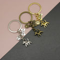 Metal Dog Tag Bone Paw Print Keychain Bag Charm view 1