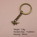 Zinc Alloy Minimalist Dinosaur Keychain Bag Charm Gift view 2