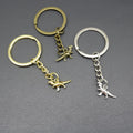 Zinc Alloy Minimalist Dinosaur Keychain Bag Charm Gift view 3