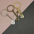 Zinc Alloy Guitar Lute Instrument Keychain Music Gift view 1