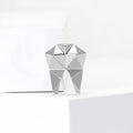 Creative Smooth Alloy Geometric Tooth Brooch Pin For Garment Decoration view 2