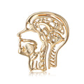Electroplated Alloy Abstract Head Brooch Pin For Fashion Lapels view 5