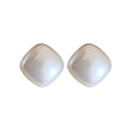 Light Luxury Geometric Faux Pearl Stud Earrings With Gold Plated Silver Pins view 5