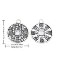 Antique Silver Zinc Alloy Bagua Charm Pendant for DIY Necklace Bracelet Jewelry Making view 1