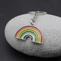 Zinc Alloy Rainbow Keychain For Bag Charm Key Ring Gift view 2