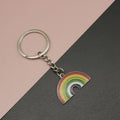 Zinc Alloy Rainbow Keychain For Bag Charm Key Ring Gift view 1