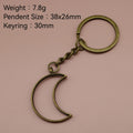 Alloy Moon Keychain Bag Charm view 2