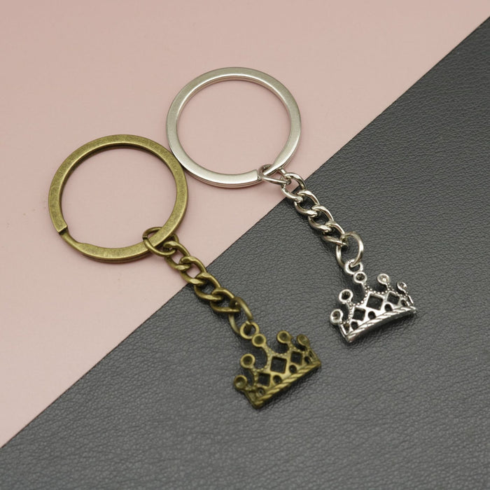 Zinc Alloy Crown Keychain For Bag Charm Gift