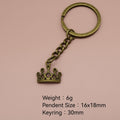 Zinc Alloy Crown Keychain For Bag Charm Gift view 2
