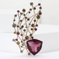 Alloy Rhinestone Branch Gypsophila Brooch For Elegant Women's Clothing view 2