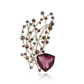 Alloy Rhinestone Branch Gypsophila Brooch For Elegant Women's Clothing view 5