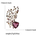 Alloy Rhinestone Branch Gypsophila Brooch For Elegant Women's Clothing view 6