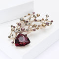 Alloy Rhinestone Branch Gypsophila Brooch For Elegant Women's Clothing view 3