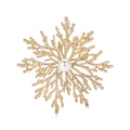 Alloy Pearl Snowflake Brooch Pin For Womens Sweaters And Coats view 5