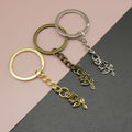 Metal Rose Flower Keychain Fashion Bag Charm Gift view 1