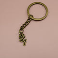 Metal Rose Flower Keychain Fashion Bag Charm Gift view 6