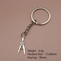 Metal Drafting Compass Keychain Bag Charm Gift Key Ring view 2