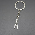 Metal Drafting Compass Keychain Bag Charm Gift Key Ring view 3