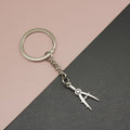 Metal Drafting Compass Keychain Bag Charm Gift Key Ring view 1