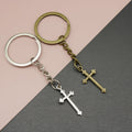 Metal Cross Keychain For Bag Charm Gift view 1