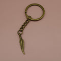 Metal Feather Keychain Boho Bag Charm Key Ring Gift view 6