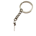 Metal Rose Flower Keychain Bag Charm Gift Key Ring view 5
