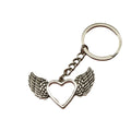 Zinc Alloy Heart Wing Keychain Bag Charm Gift Key Ring view 5