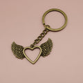 Zinc Alloy Heart Wing Keychain Bag Charm Gift Key Ring view 6