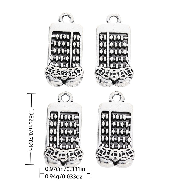 Antique Silver Zinc Alloy Abacus Charm Pendant for DIY Necklace Bracelet Jewelry Making