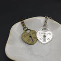Zinc Alloy Heart Lock Keychain Bag Charm Gift view 3