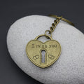 Zinc Alloy Heart Lock Keychain Bag Charm Gift view 4
