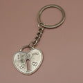 Zinc Alloy Heart Lock Keychain Bag Charm Gift view 6