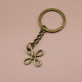 Metal Geometric Chinese Knot Keychain For Bag Charm Gift – Antique Copper view 6