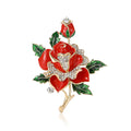 Alloy Enamel Rose Flower Brooch For Elegant Women's Apparel view 5