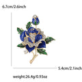 Alloy Enamel Rose Flower Brooch For Elegant Women's Apparel view 6