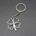 Zinc Alloy Four Leaf Clover Keychain Key Ring Gift view 3