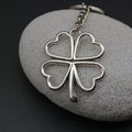 Zinc Alloy Four Leaf Clover Keychain Key Ring Gift view 4